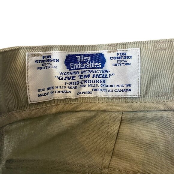 Tilley Endurables Pants Mens Cargo Khaki Size 34x36 Safari Adventure Tan - Picture 6 of 7